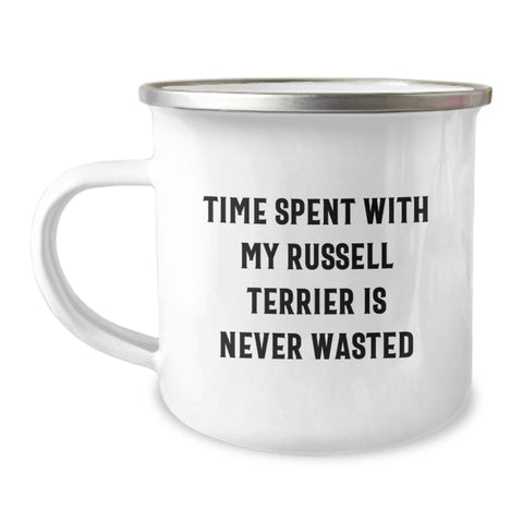 Image of Funny Russell Terrier Dog Gifts, Valentine's Unique Camping Mugs with Love Quote for Russell Terrier Dog Lovers by Friends and Family - Image 1