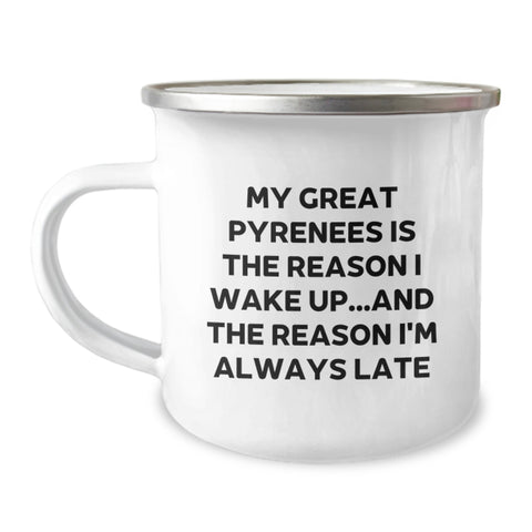 Image of Funny Great Pyrenees Dog Dad Gifts for Men - Great Pyrenees Camping Mug - Valentine's Unique Gifts from Son, Daughter, or Friends - Image 1