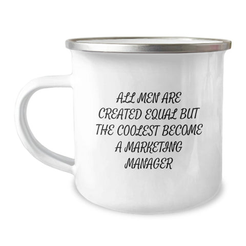 Image of Funny Marketing Manager Gifts from Men, Inspirational Camping Mug for Marketing Manager, Christmas Unique Presents for Marketing Manager Enthusiasts - Image 1