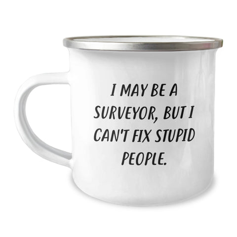 Image of Funny Surveyor Gifts from Friends, Camping Mug for Surveyor, Graduation Unique Gifts - Image 1