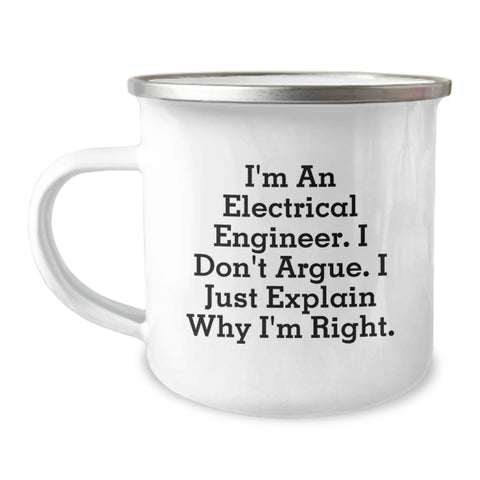 Image of Funny Gifts for Electrical Engineers - Unique Christmas Memorable Present Idea - Camping Mug for Men from Friends - Image 1