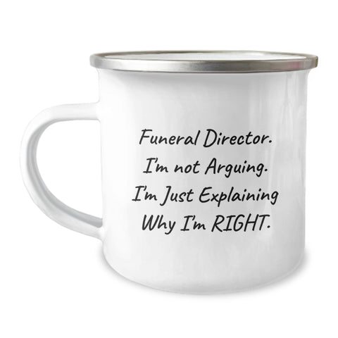 Image of Gifts from Friends for Funeral Director - Funny Camping Mug - Christmas Unique Ideas - Image 1