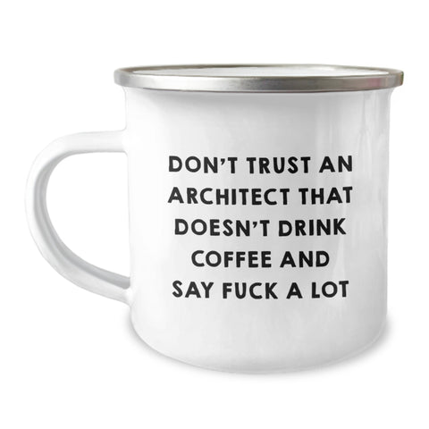 Image of Unique Funny Gifts for Architects Who Love to Drink Coffee and Say F--k A Lot - Christmas Unique Mugs for Men, Friends, and Family - Camping Mug with Architect Quote - Image 1