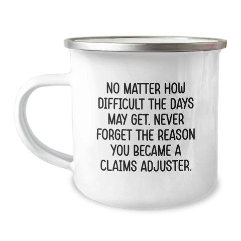 Image of Funny Claims Adjuster Gifts from Friends for Men - Christmas Unique Mugs with Inspirational Quote Never Forget The Reason You Became A Claims Adjuster. - Image 1