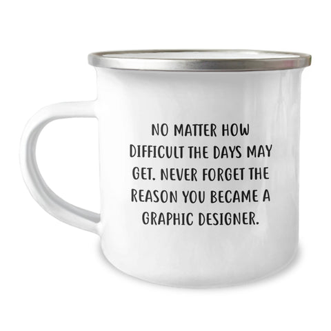 Image of Funny Graphic Designer Gifts from Friends, Inspirational Camping Mug for Men, Never Forget the Reason You Became a Graphic Designer, Christmas Unique Gifts - Image 1