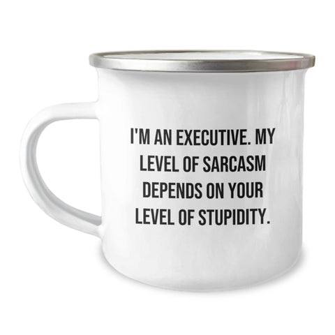 Image of Executive Camping Mug Funny Quote Gift for Men, 'I'm an Executive' Mug, Birthday Unique Gifts from Friends - Image 1