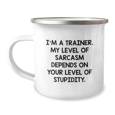 Image of Funny Trainer Camping Mug for Men Friends Coworkers Family Valentine's Unique Gifts from Trainer - Image 1
