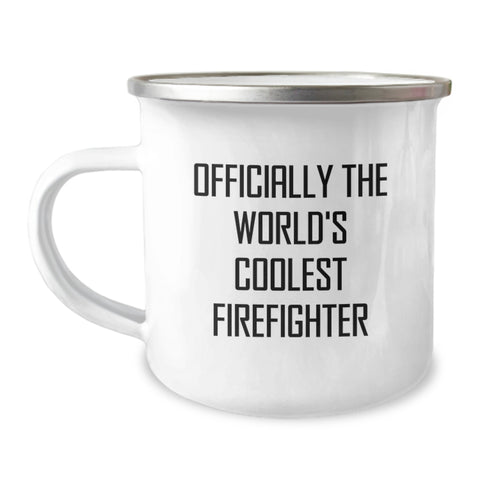 Image of Funny Firefighter Gifts from Friends for Firefighter Men - Officially The World's Coolest Firefighter Christmas Unique Gifts - Image 1