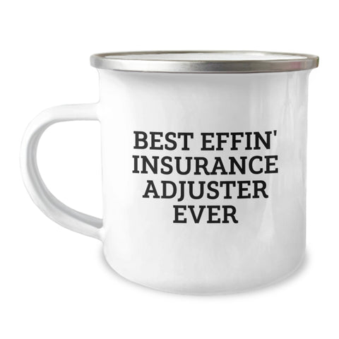 Image of Funny Insurance Adjuster Gifts from Friends - Best Effin' Camping Mug for Birthday - Image 1