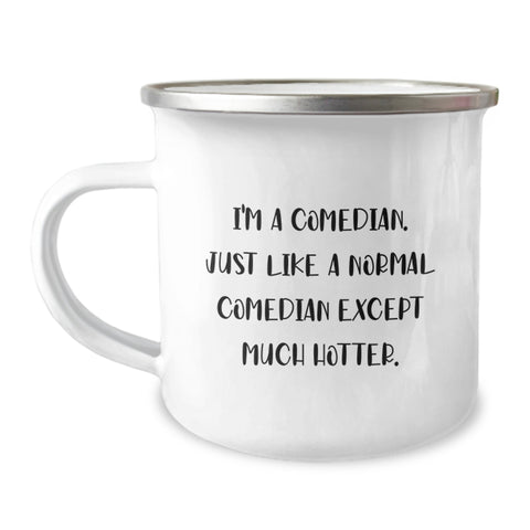 Image of Comedy Lover Gifts from Friends to Family Comedian Camping Mug, Funny Christmas Unique - Image 1