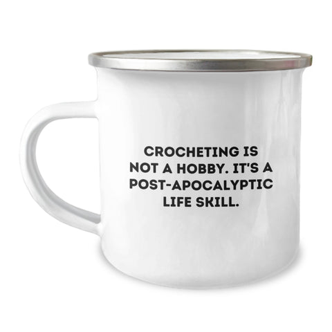 Image of Funny Crocheting Quotes Gifts from Mom for Daughter's Mother's Day Unique Camping Mug - Image 1