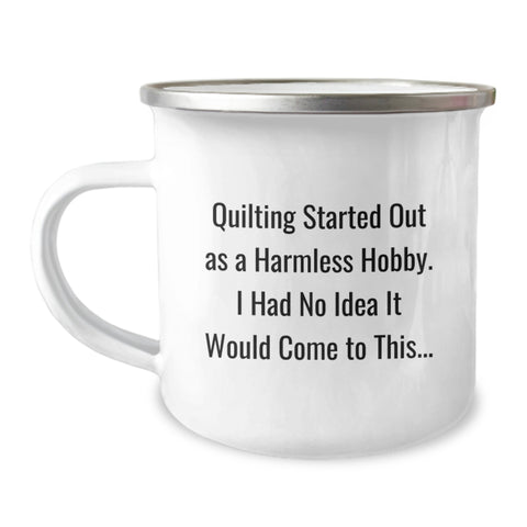 Image of Quilting Enthusiast's Camping Mug Gifts from Friends and Family on Father's Day, Unique Quilting Humor Inspired - Image 1