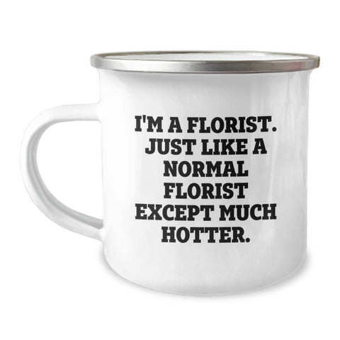 Image of Gifts from Florists for Graduates, Funny Camping Mug with Quirky Quote, 12 oz Stainless Steel with Enamel Finish - Image 1