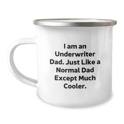 Image of Underwriter Dad Gifts, Funny Camping Mug for Birthday, Gifts from Dad to Underwriter, Unique Present for Underwriter Men - Image 1
