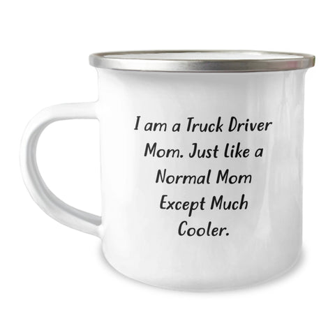 Image of Truck Driver Mom Gifts, Funny Truck Driver Mug, Camping Mug for Husband, Father's Day Unique Gifts from Family, Perfect for Truck Driver Men - Image 1