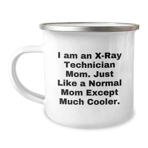 Image of Unique Gifts for X-Ray Technician Dad, Funny X-Ray Mom Camping Mug, Father's Day Unique Gifts from Men, 12 oz Stainless Steel Enamel Finish - Image 1