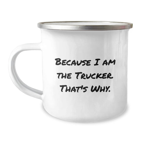 Image of Gifts from Friends to Men Trucker Inspirational Mugs, Funny Trucker Camping Mug for Graduation Unique Gifts - Image 1