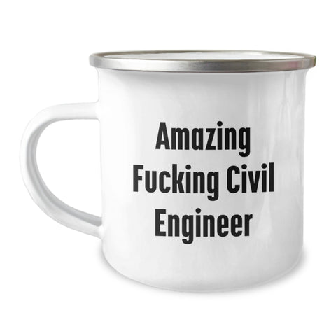 Image of Civil Engineer Gifts from Friends to Men Funny Amazing Camping Mug, Graduation Unique Gifts for Civil Engineer - Image 1