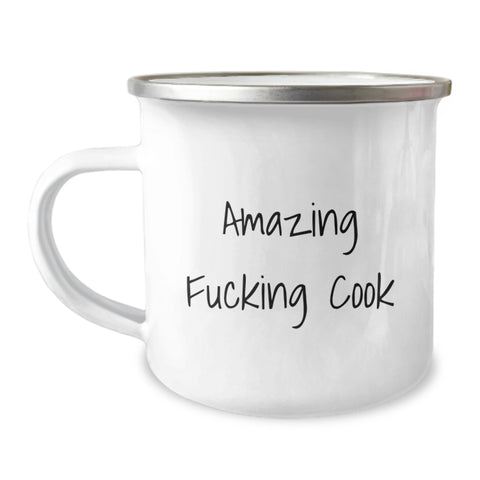 Image of Funny Gifts from Men to Friends Cooks - Amazing F--king Cook Camping Mug for Graduation Unique Gifts - Image 1