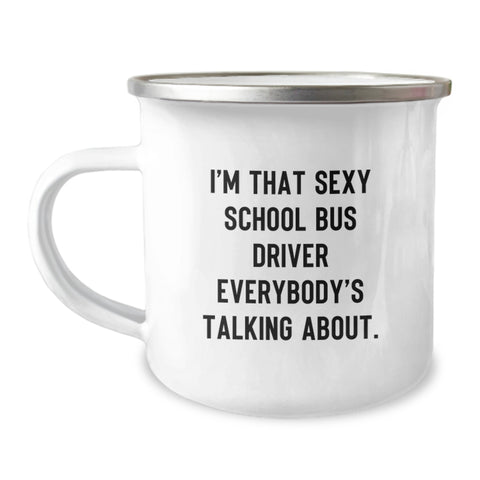 Image of Funny School Bus Driver Gifts from Friends for School Bus Driver - Graduation Unique Gifts - School Bus Driver Camping Mug - Image 1