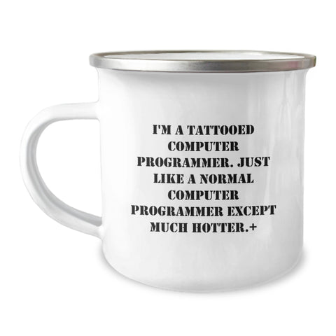 Image of Funny Computer Programmer Gifts, Camping Mug for Graduation Unique Gifts from Friends, Family, Coworkers to Computer Programmer Men, Women - Image 1