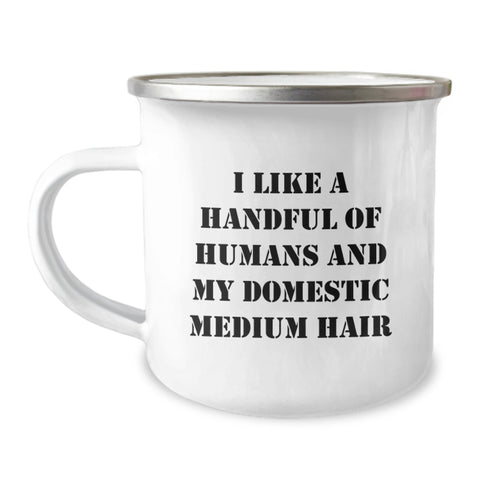 Image of Funny Domestic Medium Hair Gifts for Men, Friends, or Family - Inspirational Camping Mug for Graduation Unique Gifts from Friends - Image 1