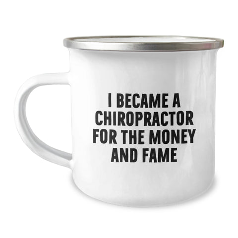 Image of Funny Chiropractor Gifts for Him, Inspirational Quote to Celebrate Graduation with Chiropractor Camping Mug, Perfect Present from Men - Image 1