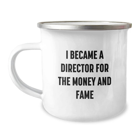 Image of Gifts from Men for Director Friends - Funny Director Camping Mug for Graduation Unique Gifts - Image 1