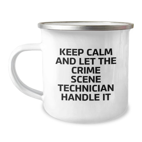 Image of Funny Crime Scene Technician Gifts for Crime Scene Technician Men from Men, Keep 'em Laughing with This Unique Camping Mug, Perfect for Graduation Unique Gifts - Image 1