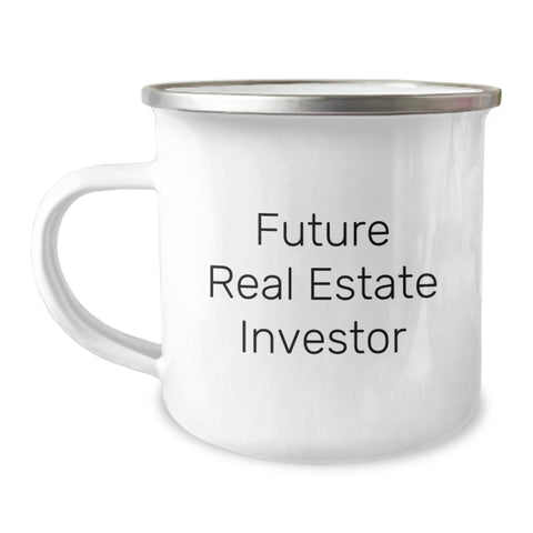 Image of Gifts from Family for Future Real Estate Investor - Funny Camping Mug, Real Estate Investor Graduation Unique Gifts, Stainless Steel with Enamel Finish - Image 1