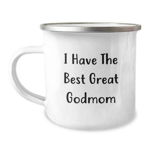 Image of Funny Godmom Gifts from Men - I Have The Best Great Godmom Camping Mug for Women, Friends, and Family Graduation - Image 1