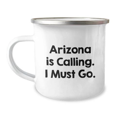 Image of Arizona Camping Mug, Funny Gifts from Friends to Arizona Lovers, Birthday Unique Gifts for Men and Women - Image 1