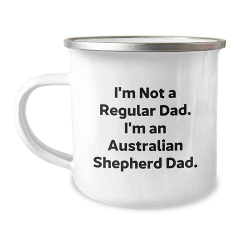 Image of Australian Shepherd Dad Gifts for Men from Family - Funny Camping Mug for Graduation - Image 1