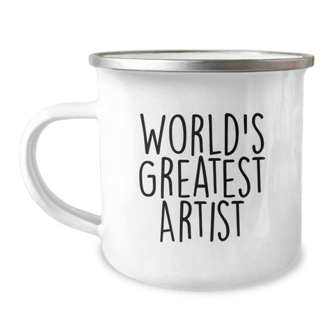 Image of World's Greatest Artist Funny Camping Mug Gifts for Artist from Family, Unique Graduation Gifts - Image 1
