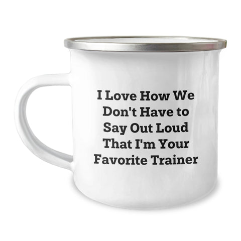 Image of Funny Trainer Gifts from Friends - Birthday Unique Gifts for Men, Women, or Coworkers, I Love Trainer Mug - Image 1