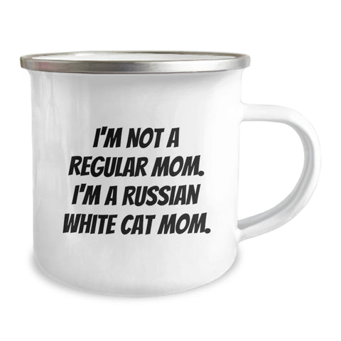 Image of Funny Russian White Cat Mom Gifts for Russian White Cat Lovers - Camping Mug - Gifts from Men to Women for Christmas Unique Gifts - Image 2