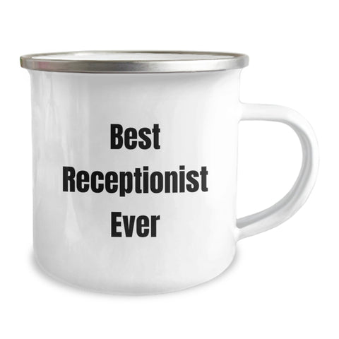 Image of Funny Receptionist Gifts for Men Women Friends Coworkers Family - Best Receptionist Ever Camping Mug, Christmas Unique Gifts from Friends to Receptionist - Image 2