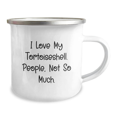 Image of Cute Tortoiseshell Cat Gifts for Women, Funny Camping Mug - Valentine's Unique Gifts from Family to Friends - Image 2