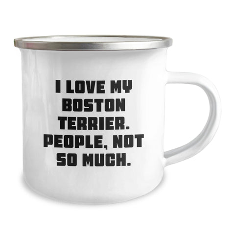 Image of Boston Terrier Dog Lovers Funny Camping Mugs Gifts from Friends for Boston Terrier Dog's Birthday - Image 2