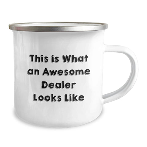 Image of Funny Dealer Gift, Gifts from Men to Dealer, Camping Mug for Graduation, This Is What An Awesome Dealer Looks Like - Image 2