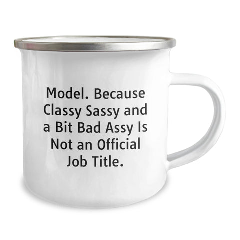 Image of Model Gifts Funny Quote Camping Mug for Model, Unique Christmas Unique Gifts from Friends to Model, Funny Model Lover Gift - Image 2