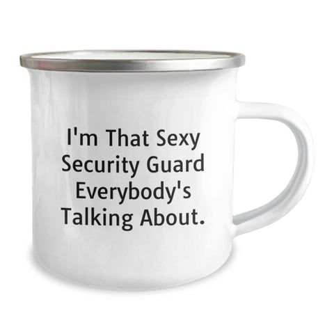 Image of Funny Security Guard Gifts for Men, Unique Graduation Mugs for Security Guard, I'm That Sexy Security Guard Everybody's Talking About - Gifts from Friends to Security Guard - Image 2