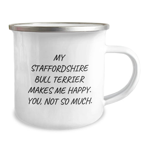 Image of Staffordshire Bull Terrier Dog Love Gifts from Family - Valentine's Unique Mugs for Him with Funny Quote - Camping Mug for Men - Image 2