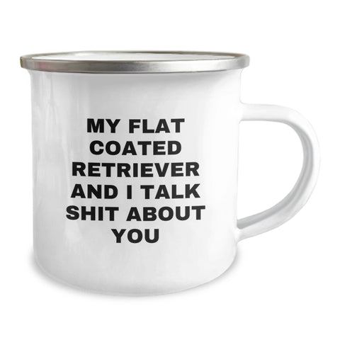 Image of Flat Coated Retriever Dog Funny Camping Mugs Gifts for Friends and Family - Unique Birthday Presents from Men to Women - Image 2