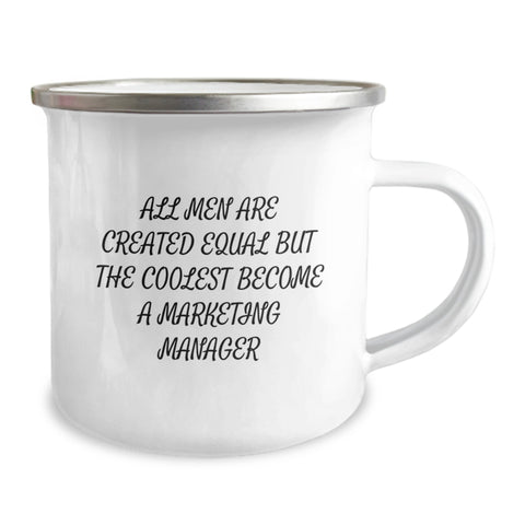 Image of Funny Marketing Manager Gifts from Men, Inspirational Camping Mug for Marketing Manager, Christmas Unique Presents for Marketing Manager Enthusiasts - Image 2