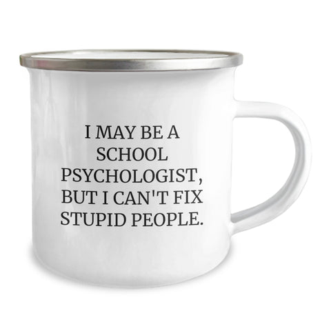 Image of Funny School Psychologist Gifts from Friends - School Psychologist Camping Mug with Inspirational Quote, Perfect Graduation Unique Gifts for School Psychologist - Image 2