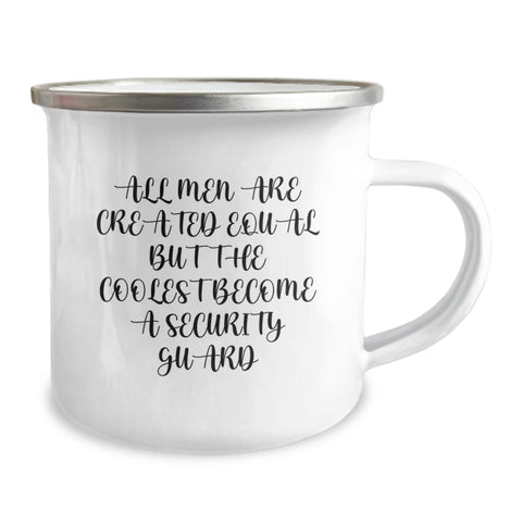 Image of Funny Security Guard Gifts from Friends, Co-workers, or Family - 'All Men Are Created Equal But The Coolest Become A Security Guard' Birthday Unique Gifts for Security Guard Enthusiasts - Image 2