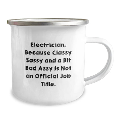 Image of Electrician Gifts Funny Quote Camping Mug for Birthday, Gifts from Friends, Gifts for Electrician, Men - Image 2