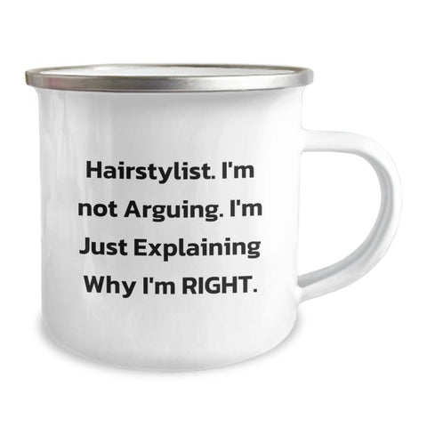 Image of Funny Hairstylist Gifts from Friends - Camping Mug for Hairstylists at Christmas - Image 2