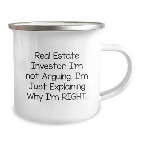 Image of Fun and Humorous Gifts from Men to Real Estate Investors for Christmas with Camping Mug - 'I'm Not Arguing. I'm Just Explaining Why I'm Right.' - Image 2